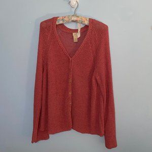 J Jill Coral Cardigan  Perfect Condition  XL